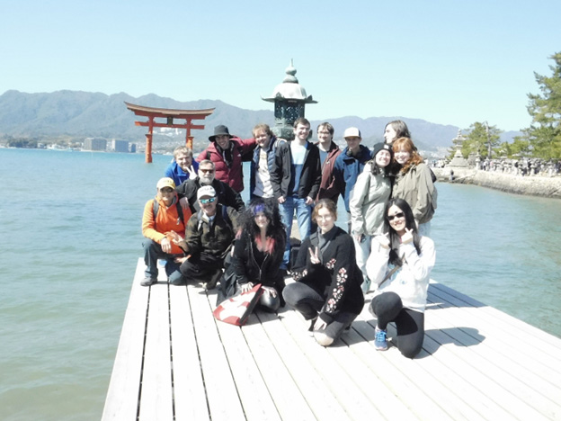 The shrine torii gate in Miyajima