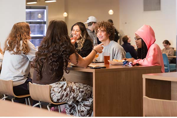 MCLA students dining together