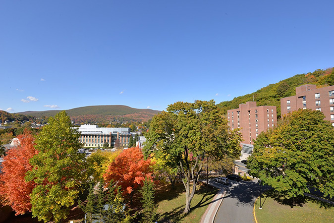 MCLA campus among fall foliage