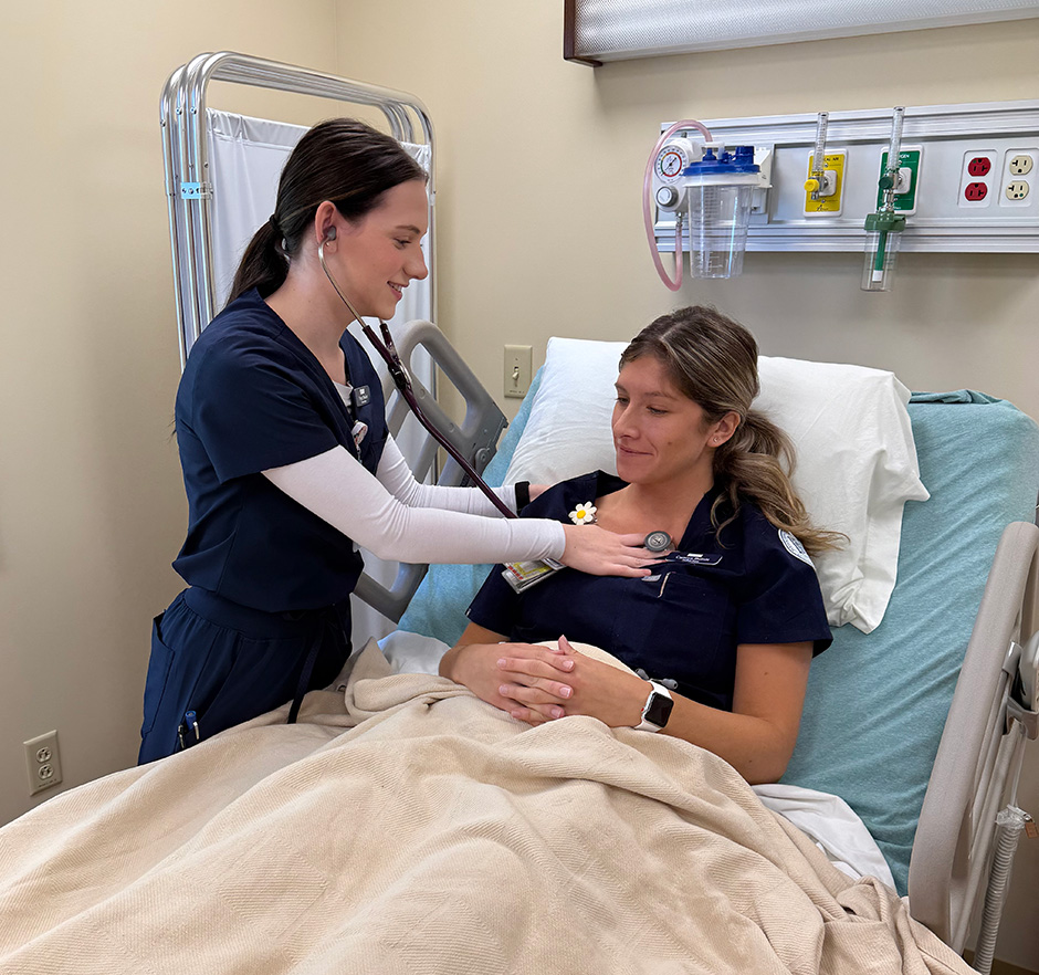 MCLA nursing students training